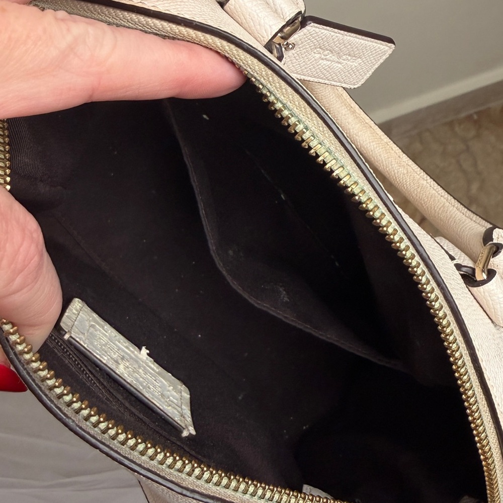 COACH Mini Bennett Satchel F57521 in Beige Leather Handbag with gold hardware - Picture 10 of 16